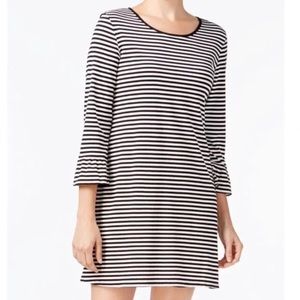 Kate Spade Striped Bell Cuff Soft Cotton Nightgown Sleep Shirt Dress Size Small